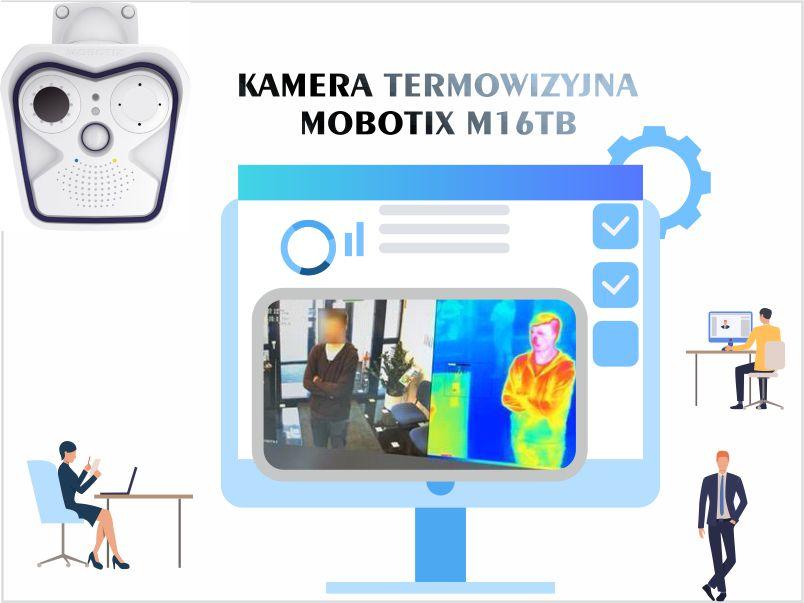 Kamera termowizyjna MOBOTIX M16TB wykrywająca osoby z podwyższoną temperaturą